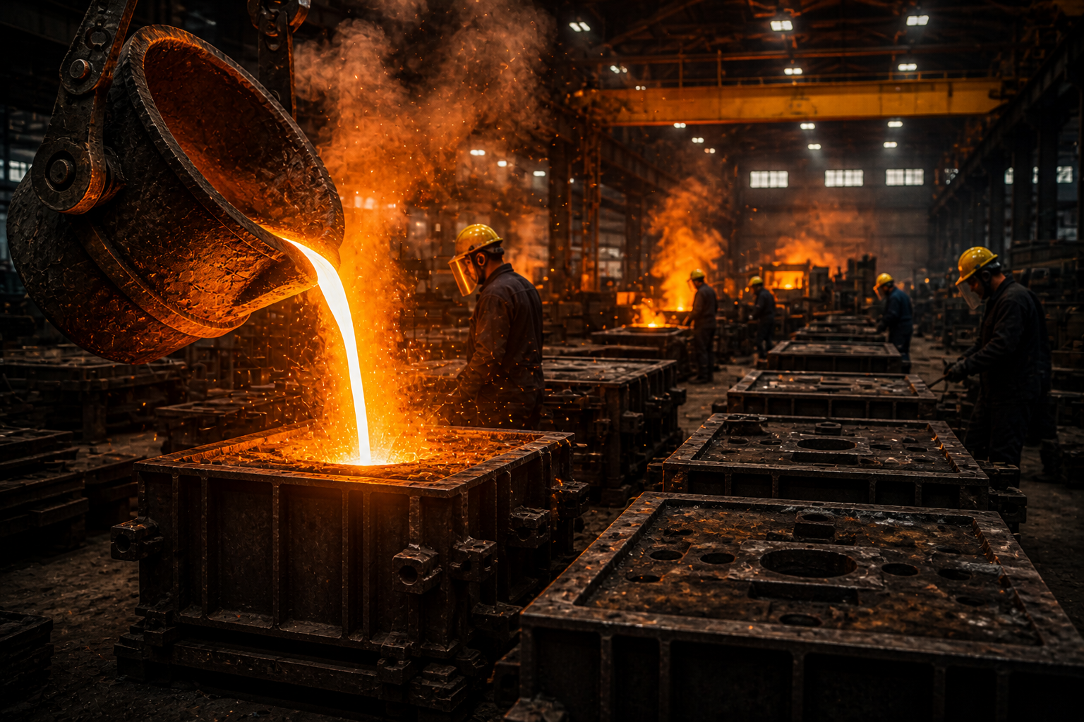 Industrial foundry workspace